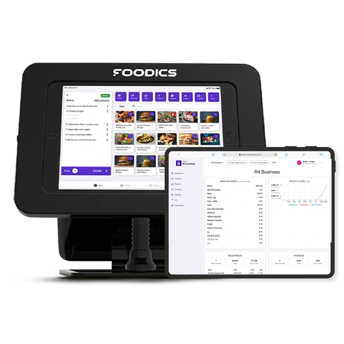 برنامج محاسبة وإدارة المالية المخصص للمطاعم foodics accounting dashboard